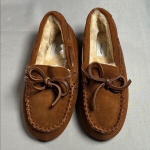 Crewcuts Tan Suede Loafers Kids Unisex
